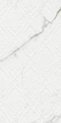 Çanakkale Seramik 40x80 Sandra Beyaz Parlak Damask Dekor