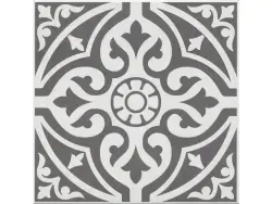 Çanakkale Seramik 33x33 Ornament Siyah Mat Klasik Sırlı Granit