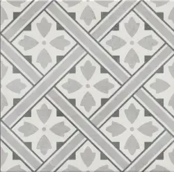 Çanakkale Seramik 33x33 Ornament Gri Mat Geometrik Sırlı Granit