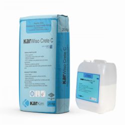 Karkim Kar Wisoflex 2K UV Çift Bileşenli UV Dayanımlı Tam Esnek Su Yalıtım Harcı Beyaz 33 kg Set