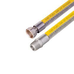 KAS Ocak Doğalgaz Bağlantı Flexi Örgülü 316L 1/2" 1/2" DN12 50 cm