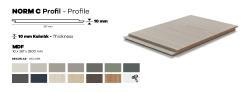KASTAMONU ENTEGRE Norm C WPD07 Boyanabilir PP 287x2800x10 mm Duvar Profili