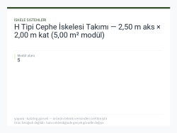 H Tipi Cephe İskelesi Takımı — 2,50 m aks × 2,00 m kat (5,00 m² modül)