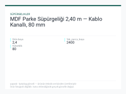 MDF Parke Süpürgeliği 2,40 m — Kablo Kanallı, 80 mm