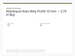 Alüminyum Karo Bitiş Profili 10 mm — 2,70 m Boy
