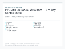 PVC Atık Su Borusu Ø100 mm — 3 m Boy, Contalı Muflu
