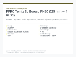 PPRC Temiz Su Borusu PN20 Ø25 mm — 4 m Boy