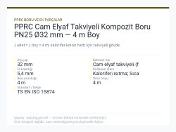 PPRC Cam Elyaf Takviyeli Kompozit Boru PN25 Ø32 mm — 4 m Boy
