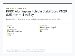 PPRC Alüminyum Folyolu Stabil Boru PN20 Ø25 mm — 4 m Boy