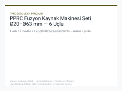 PPRC Füzyon Kaynak Makinesi Seti Ø20–Ø63 mm — 6 Uçlu