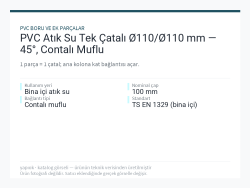 PVC Atık Su Tek Çatalı Ø110/Ø110 mm — 45°, Contalı Muflu