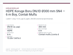 HDPE Koruge Boru DN/ID Ø300 mm SN4 — 6 m Boy, Contalı Muflu