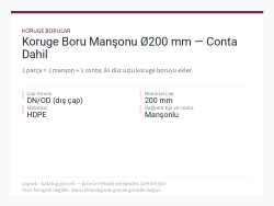 Koruge Boru Manşonu Ø200 mm — Conta Dahil