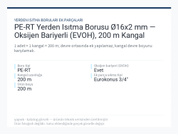 PE-RT Yerden Isıtma Borusu Ø16x2 mm — Oksijen Bariyerli (EVOH), 200 m Kangal