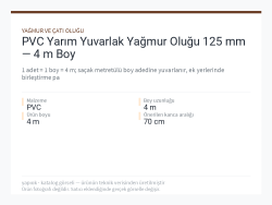 PVC Yarım Yuvarlak Yağmur Oluğu 125 mm — 4 m Boy
