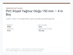 PVC Köşeli Yağmur Oluğu 150 mm — 4 m Boy