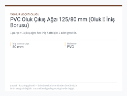 PVC Oluk Çıkış Ağzı 125/80 mm (Oluk → İniş Borusu)