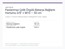 Paslanmaz Çelik Örgülü Batarya Bağlantı Hortumu 3/8" × M10 — 50 cm