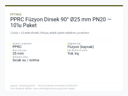 PPRC Füzyon Dirsek 90° Ø25 mm PN20 — 10lu Paket