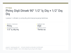 Pirinç Dişli Dirsek 90° 1/2" İç Diş × 1/2" Dış Diş
