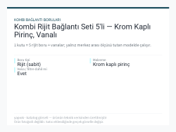 Kombi Rijit Bağlantı Seti 5li — Krom Kaplı Pirinç, Vanalı