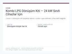 Kombi LPG Dönüşüm Kiti — 24 kW Sınıfı Cihazlar İçin