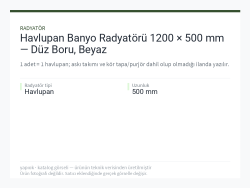 Havlupan Banyo Radyatörü 1200 × 500 mm — Düz Boru, Beyaz