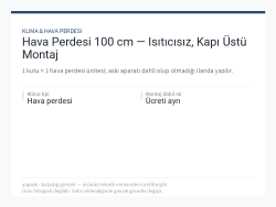 Hava Perdesi 100 cm — Isıtıcısız, Kapı Üstü Montaj