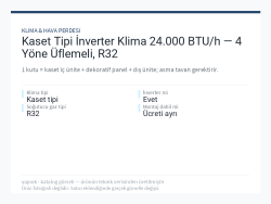 Kaset Tipi İnverter Klima 24.000 BTU/h — 4 Yöne Üflemeli, R32