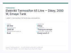 Elektrikli Termosifon 65 Litre — Dikey, 2000 W, Emaye Tank
