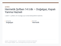 Hermetik Şofben 14 l/dk — Doğalgaz, Kapalı Yanma Hazneli