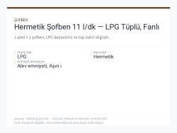 Hermetik Şofben 11 l/dk — LPG Tüplü, Fanlı