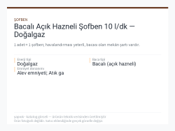 Bacalı Açık Hazneli Şofben 10 l/dk — Doğalgaz