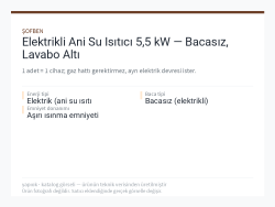 Elektrikli Ani Su Isıtıcı 5,5 kW — Bacasız, Lavabo Altı