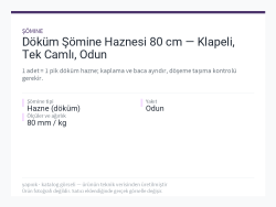 Döküm Şömine Haznesi 80 cm — Klapeli, Tek Camlı, Odun