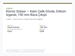 Kömür Sobası — Kalın Çelik Gövde, Döküm Izgaralı, 150 mm Baca Çıkışlı
