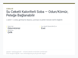 Su Ceketli Kaloriferli Soba — Odun/Kömür, Peteğe Bağlanabilir