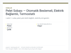 Pelet Sobası — Otomatik Beslemeli, Elektrik Bağlantılı, Termostatlı
