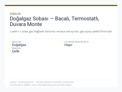 Doğalgaz Sobası — Bacalı, Termostatlı, Duvara Monte