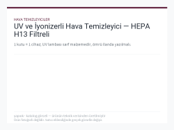 UV ve İyonizerli Hava Temizleyici — HEPA H13 Filtreli