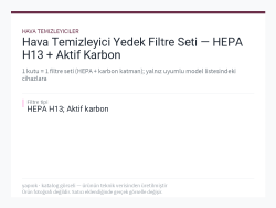 Hava Temizleyici Yedek Filtre Seti — HEPA H13 + Aktif Karbon