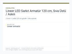 Lineer LED Sarkıt Armatür 120 cm, Sıva Üstü / Askılı