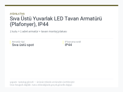 Sıva Üstü Yuvarlak LED Tavan Armatürü (Plafonyer), IP44