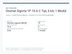 Otomat Sigorta 1P 16 A C Tipi, 6 kA, 1 Modül