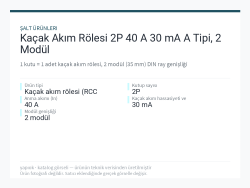 Kaçak Akım Rölesi 2P 40 A 30 mA A Tipi, 2 Modül
