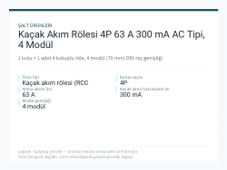 Kaçak Akım Rölesi 4P 63 A 300 mA AC Tipi, 4 Modül