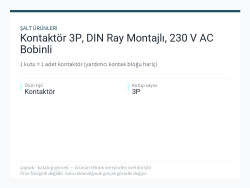 Kontaktör 3P, DIN Ray Montajlı, 230 V AC Bobinli