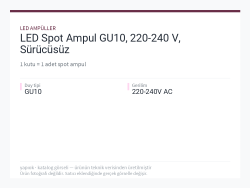 LED Spot Ampul GU10, 220-240 V, Sürücüsüz