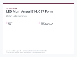 LED Mum Ampul E14, C37 Form