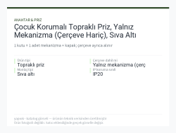 Çocuk Korumalı Topraklı Priz, Yalnız Mekanizma (Çerçeve Hariç), Sıva Altı